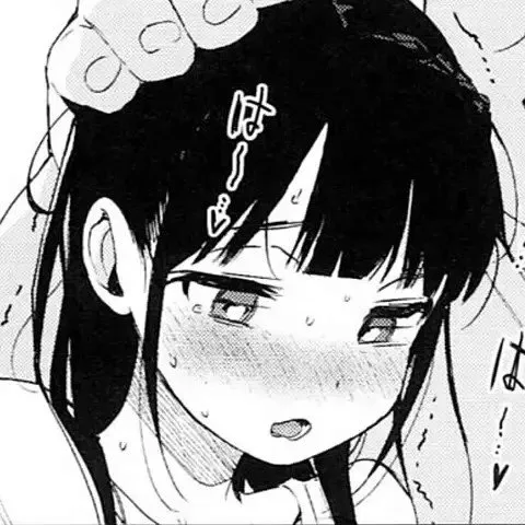 LF MONO SOURCE: SFX, HA, HEART, TREMBLING, OPEN MOUTH, HAND ON HEAD, BLUSHING, DAZED, BANGS, LOOKING DOWN