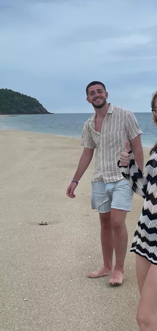 My family just posted this photo of me on holiday and now everyone knows I have a big dick 🤦