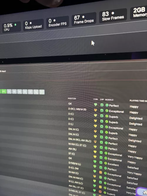 Slow frames and frame drop