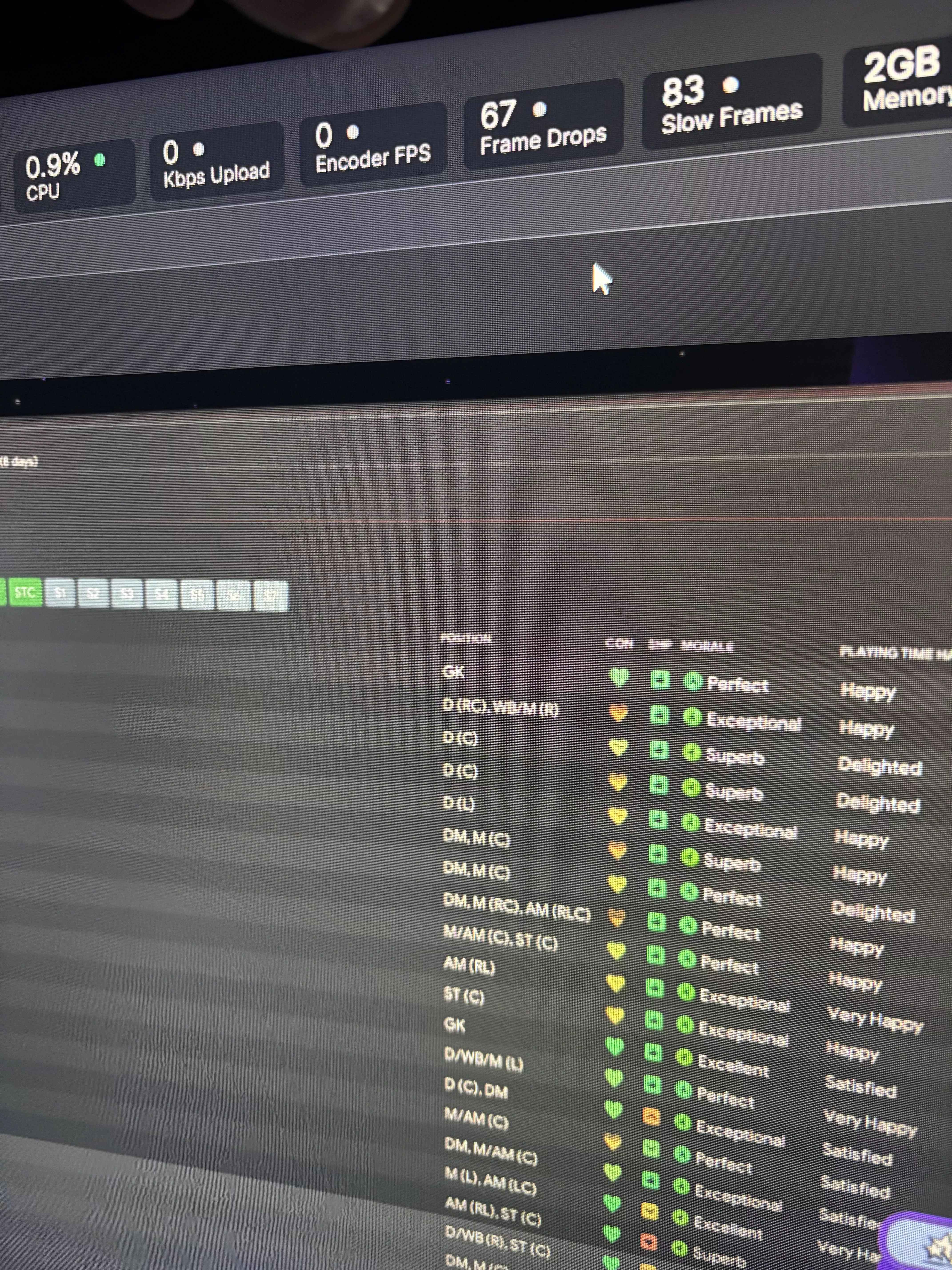 Slow frames and frame drop