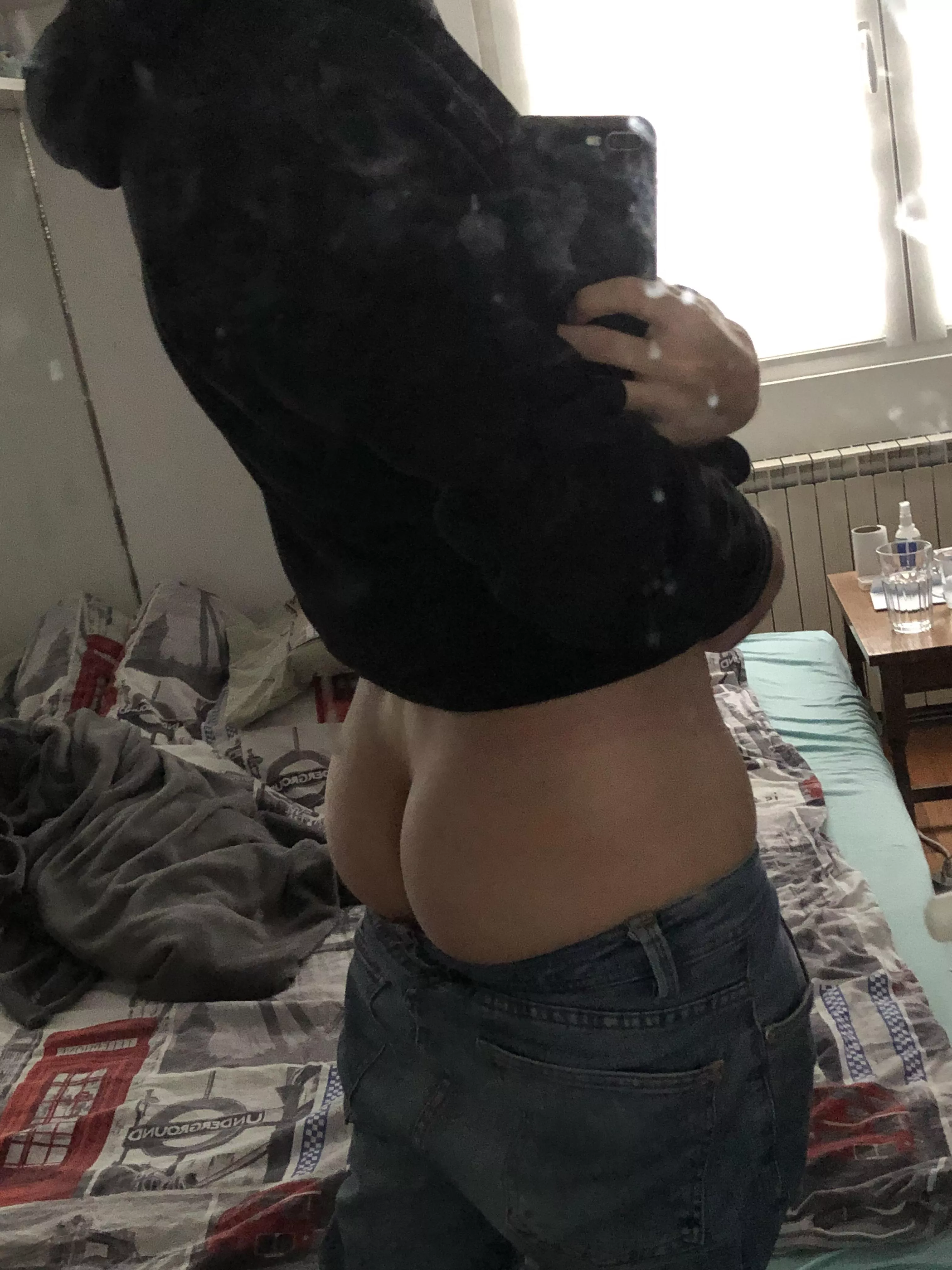 Still shy to spread the cheeks 🥺 18, is my butt cute?