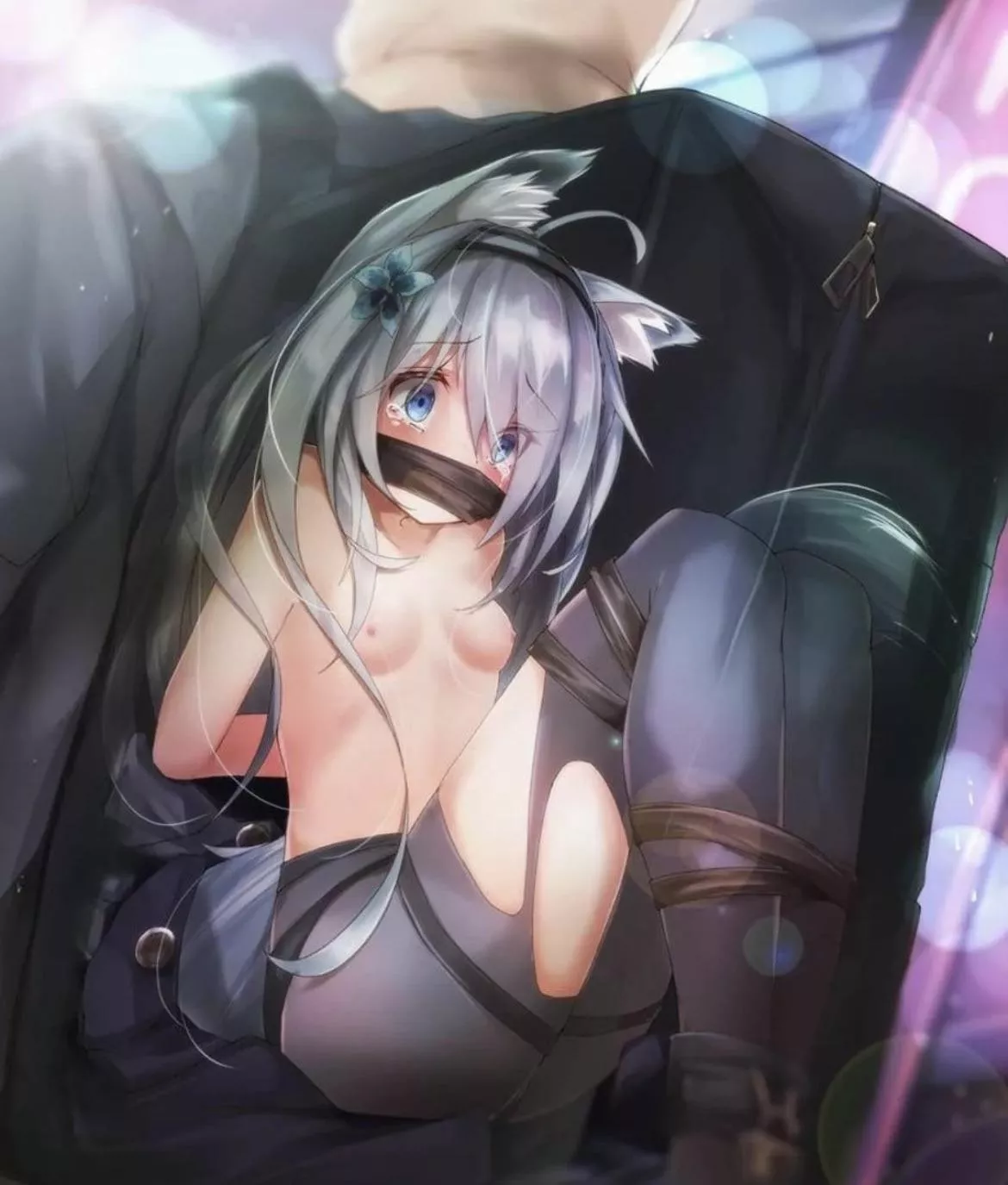 You find her gagged and bound on the side of the road, a sticky note reading “free use ;)”. Which part of her would you break first? 