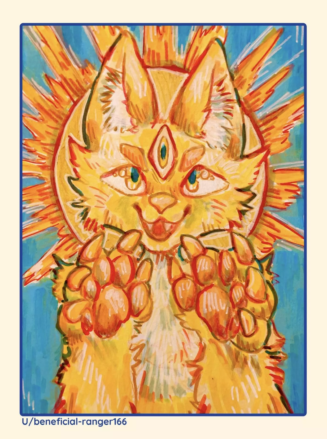 angel kitty shows you the beans :3 (OC)