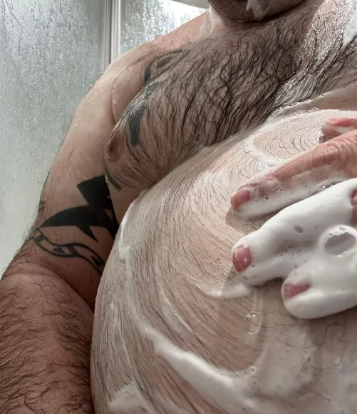 Any volunteers to help me soap up