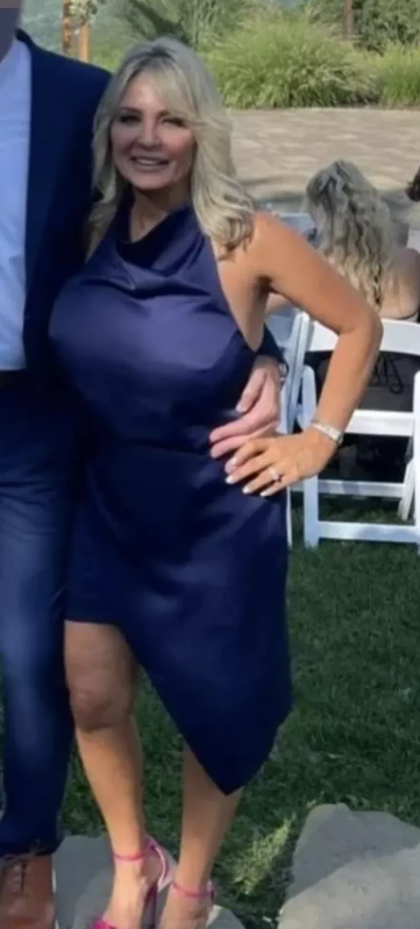 Busty MILF in Blue