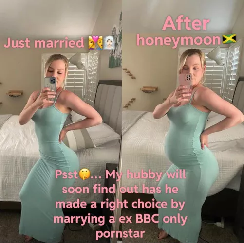 Cheer up hubby, maybe he was just cumming on her face 😂