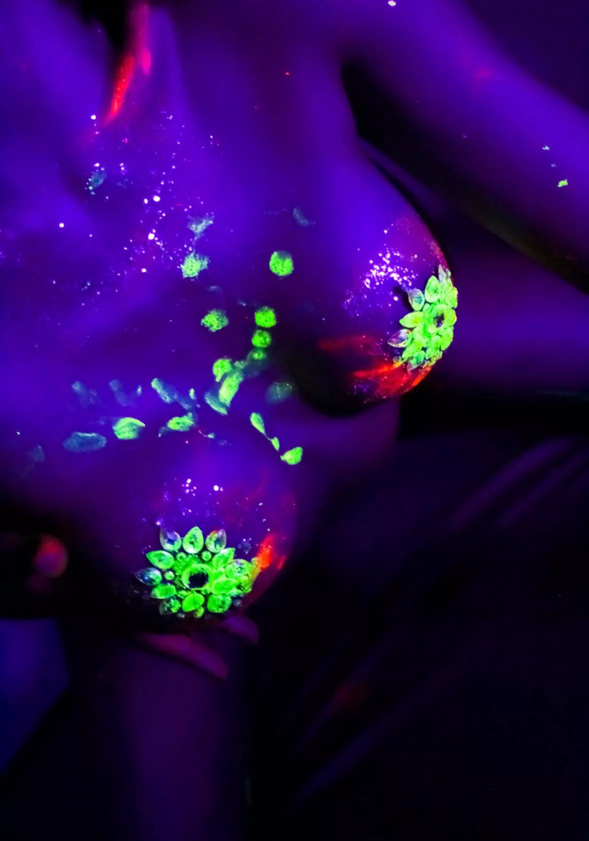 I’m new here but I have many content ideas. Nipple covers and neon painting with UV lights.