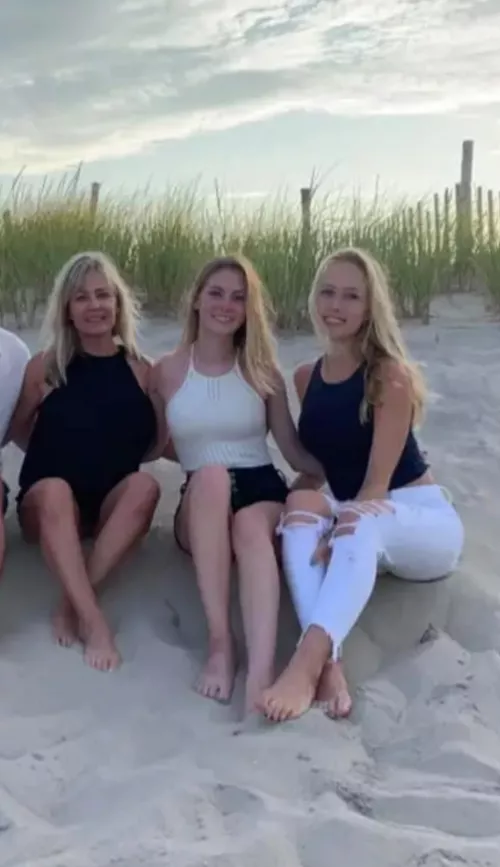 Mother with her Fraternal Twin Daughters 