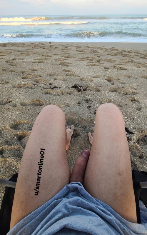 My dick head begins to peek out to enjoy the sea breeze 🌊 