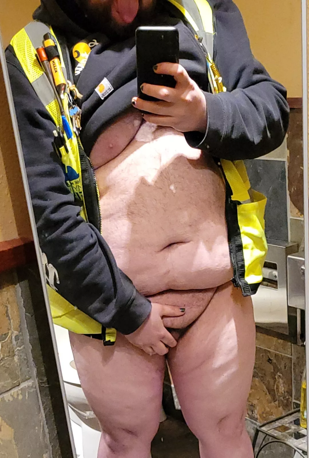 Nothing special, just me in the work bathroom