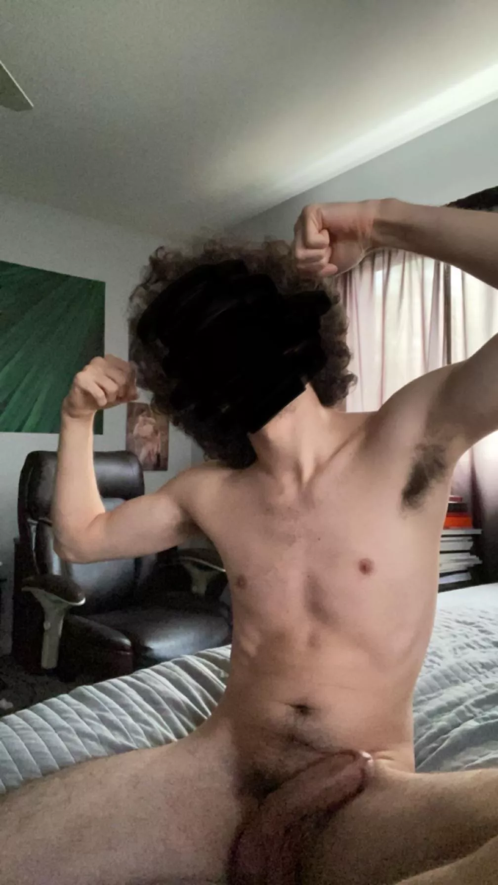 Skinny guy with some hairy pits