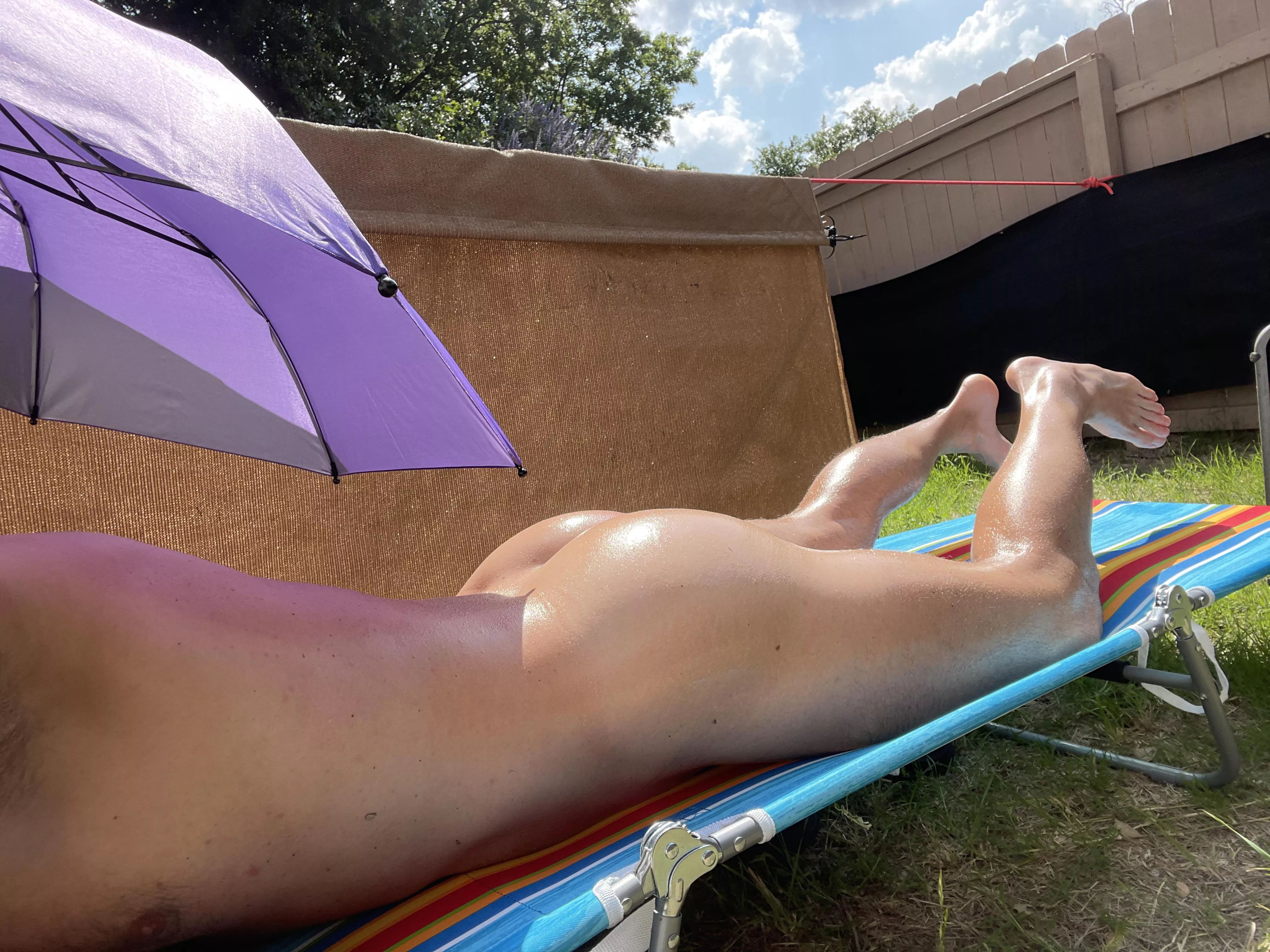 Sunning those cheeks 