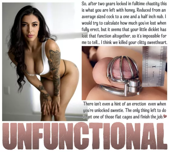 UNFUNCTIONAL [chastity] [femdom] [shrinking]