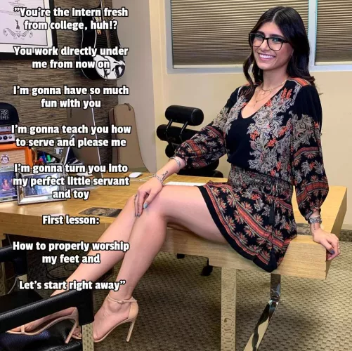 Your new boss is gonna teach you how to properly serve and please her