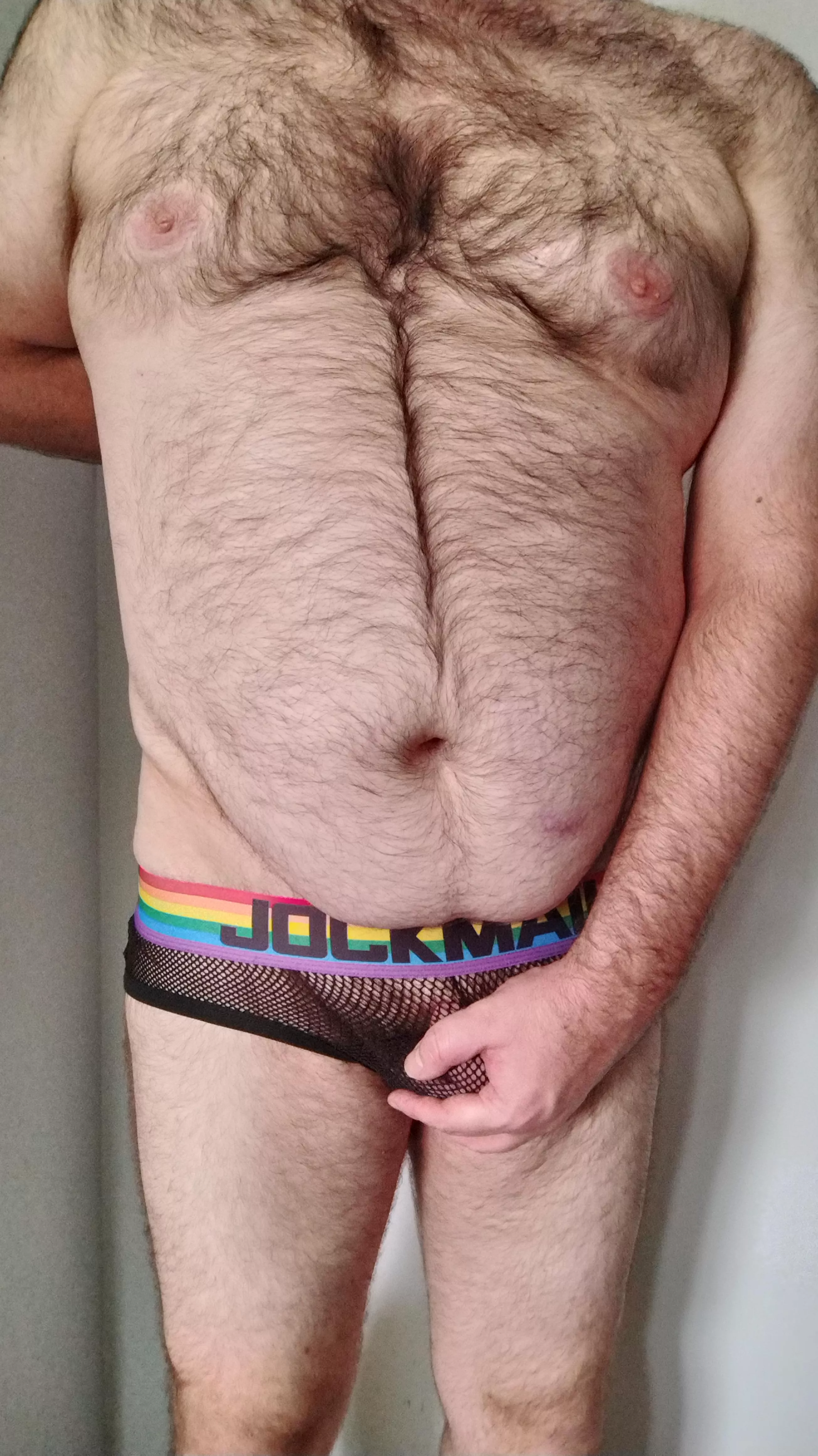 42 Jockmail Rainbow band mesh 