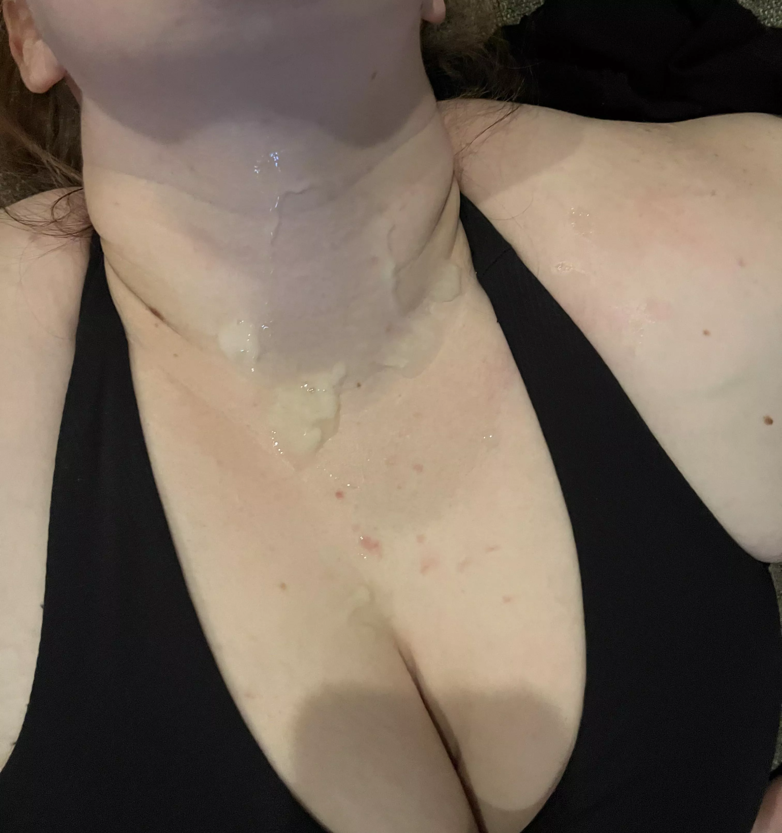 Huge load for her huge tits