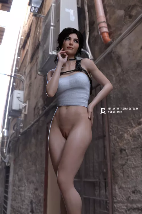 Lara Croft - Urban Explorer - Bottomless (coat_dark) [Tomb Raider]