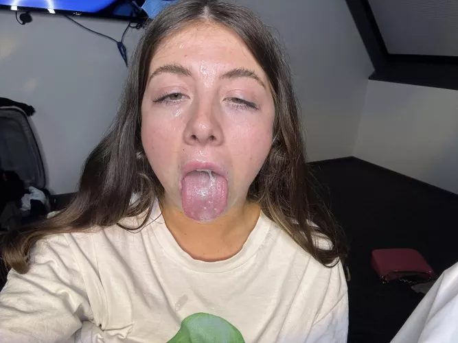 My mouth is always open for cum