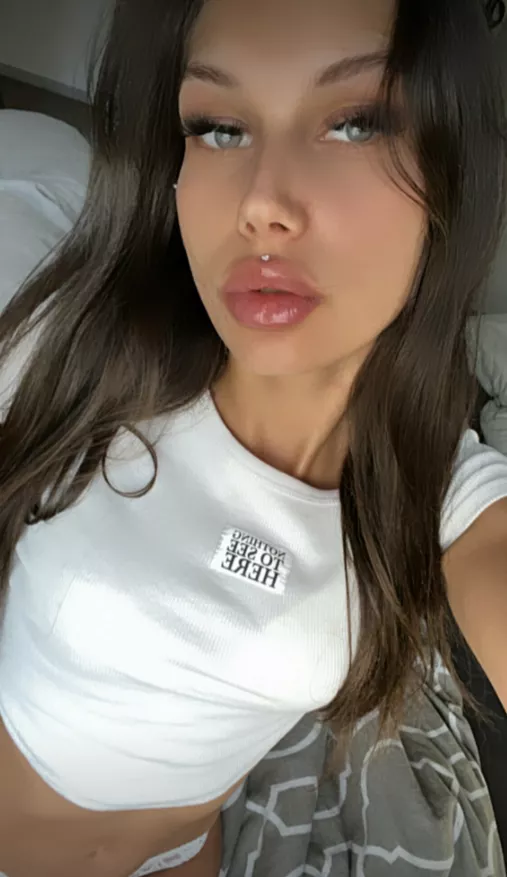 no bra under white today❤️