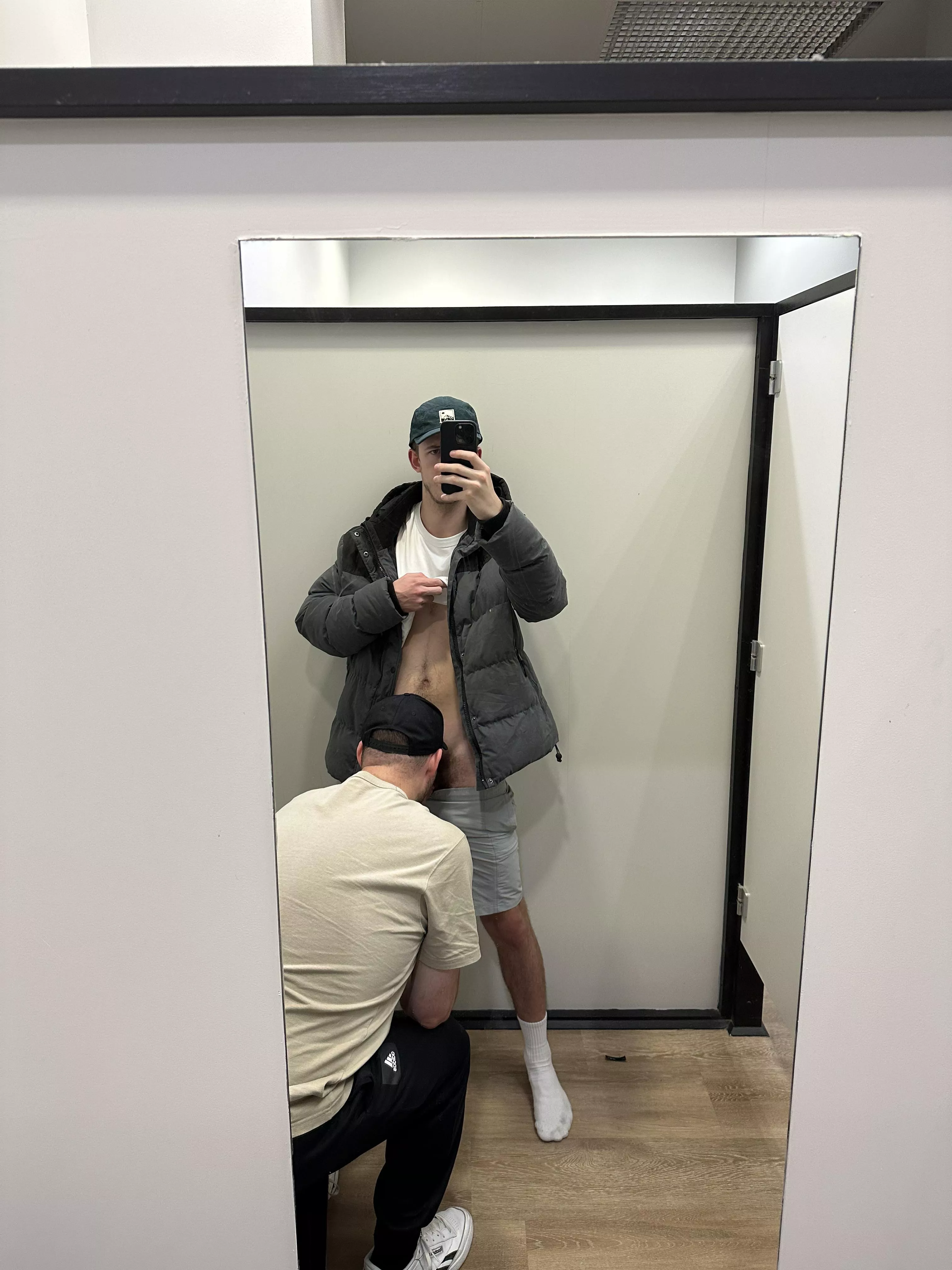 Are you sucking my cock in the changing room like this dude? 🤫