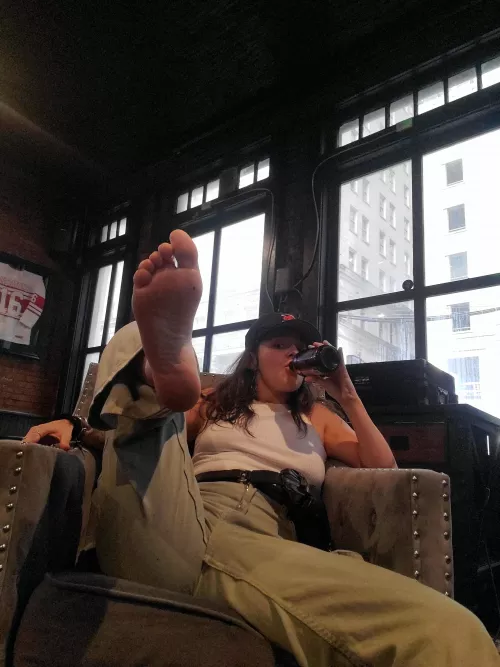 At the bar showing off... people were giving me looks 