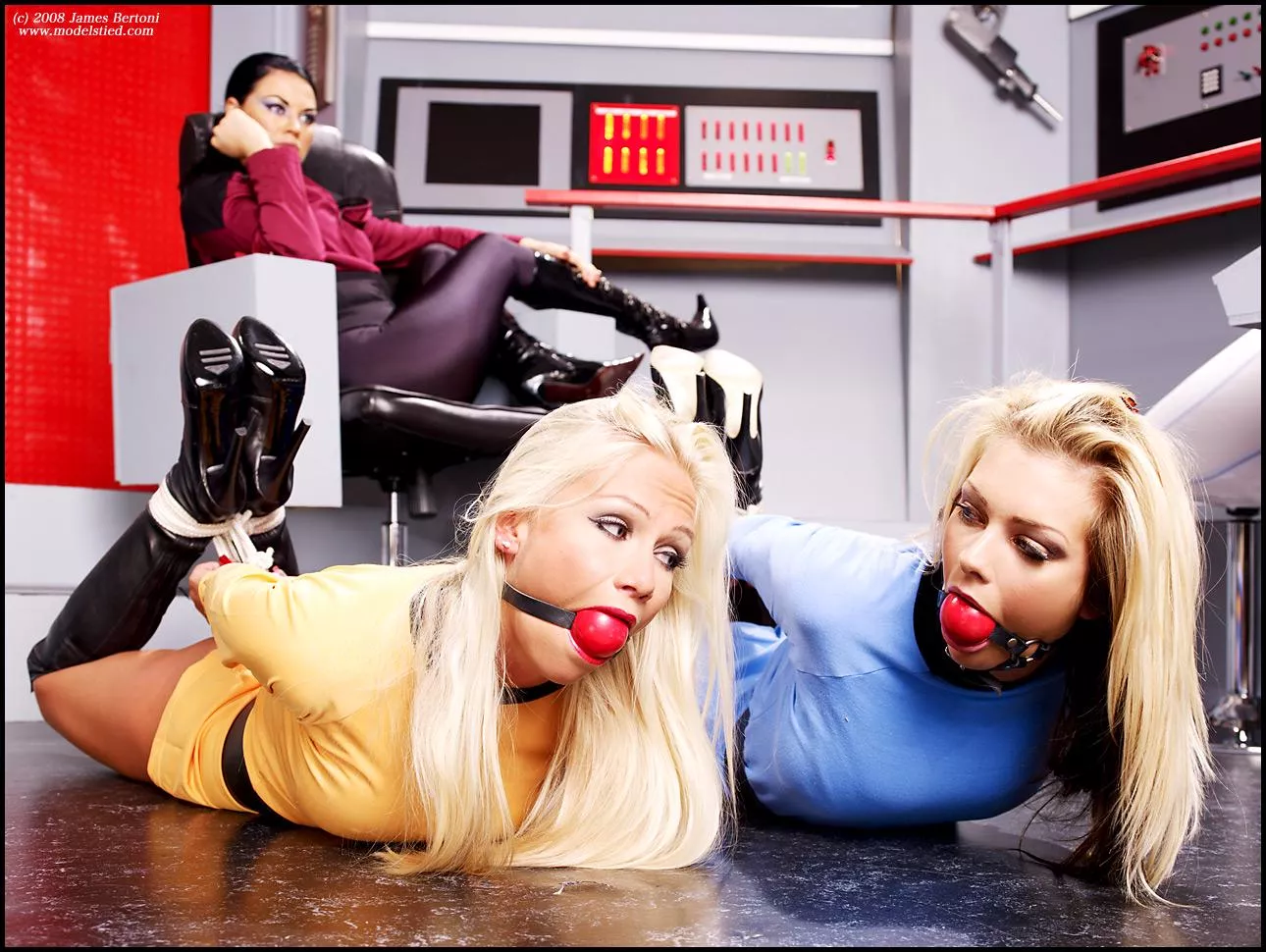 Lena and tasha star trek hogtied