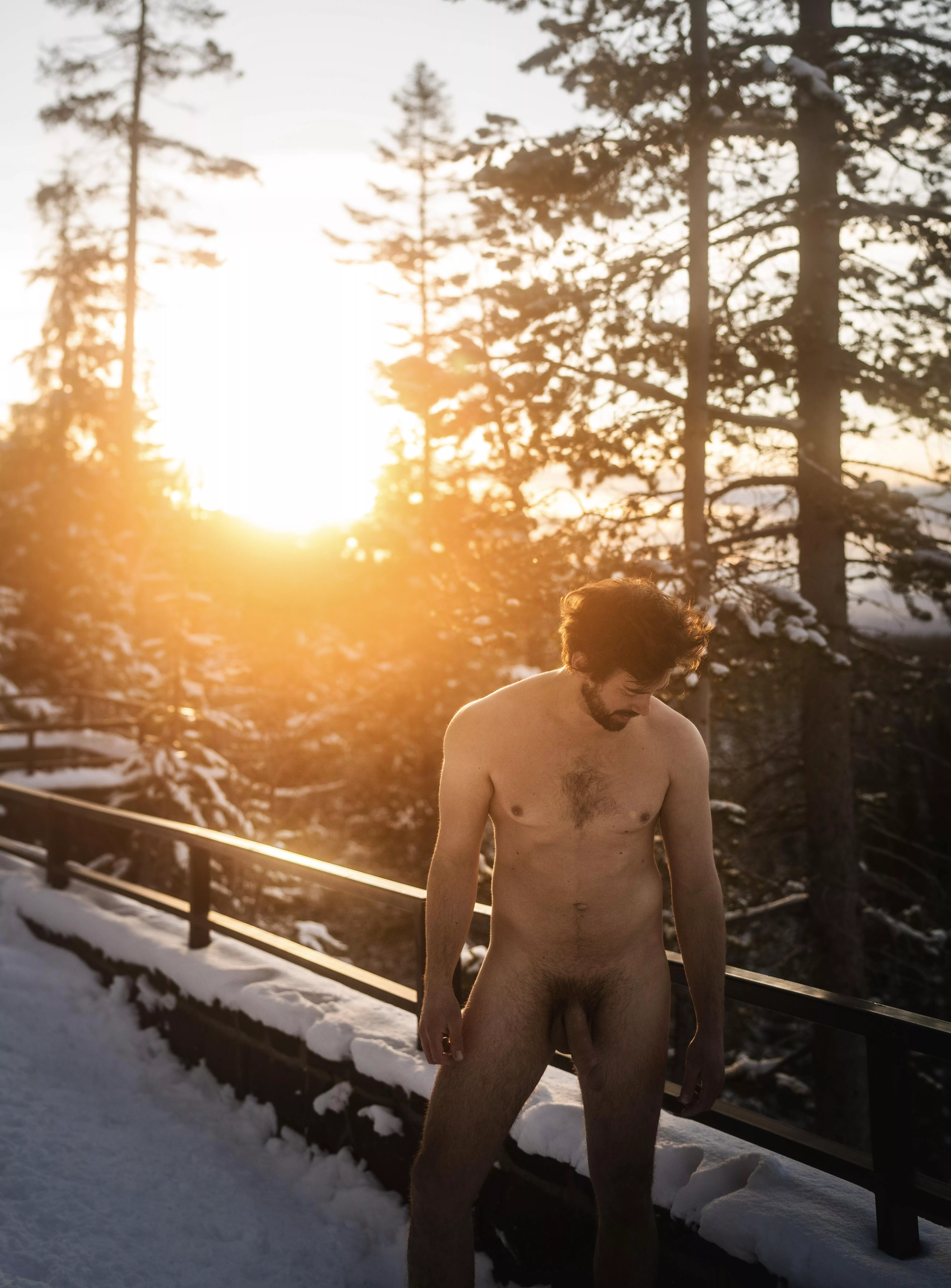 Love the feeling of being naked in the snow
