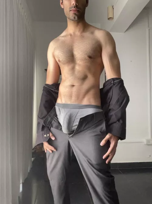 nothing like getting out of work clothes