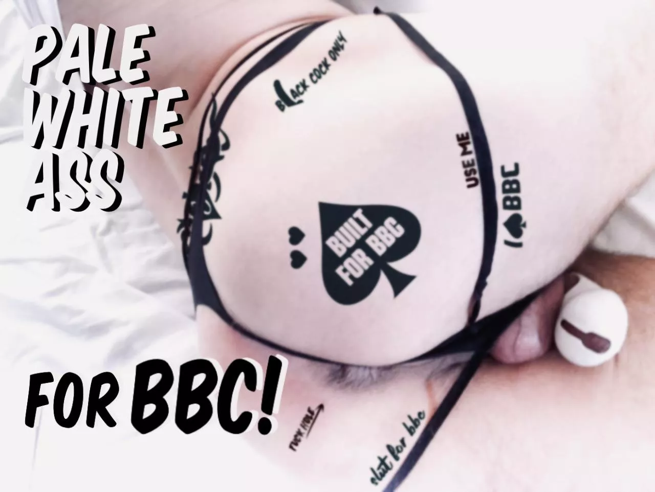 Pale white ass for BBC!