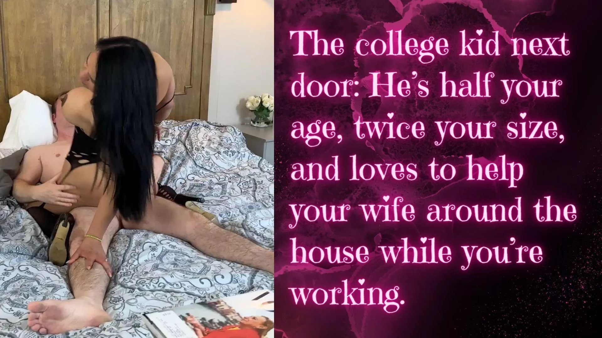 The College Kid Next Door Really Enjoys Helping Your Wife When You're at Work...