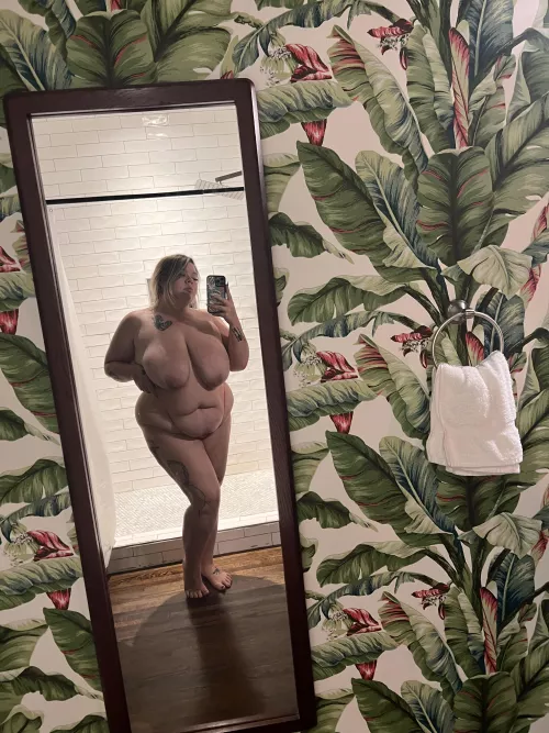 The mirror is so we can watch ourselves in the shower 