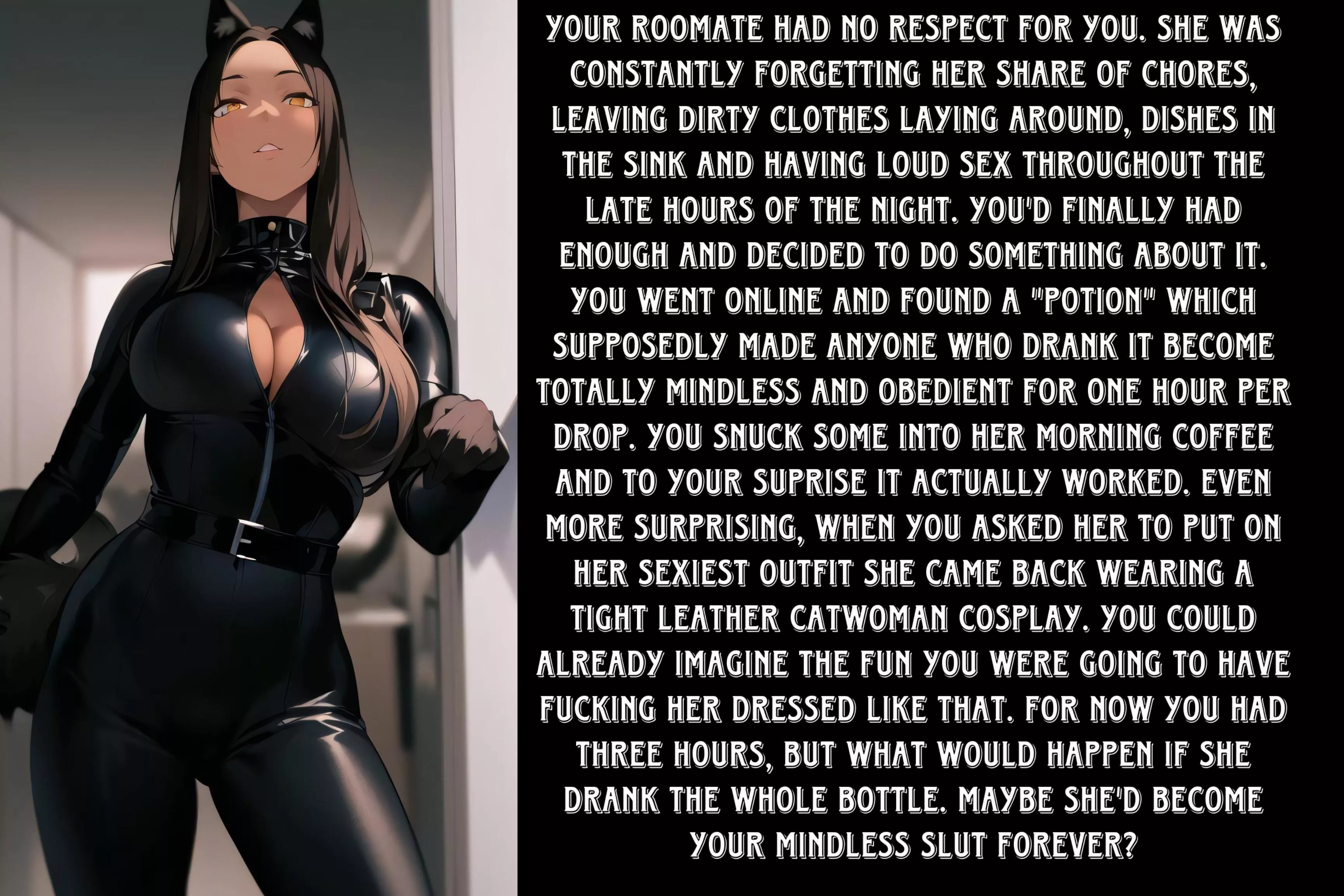 {Angie-Chan} Roommate’s Feline Payback [Hypno] [Non-Con] [Brainless] [Cosplay] [Revenge] [Original Artwork][reupload]