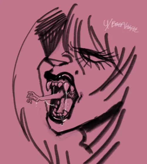 {image} goth girl maw (oc, commissions open!)