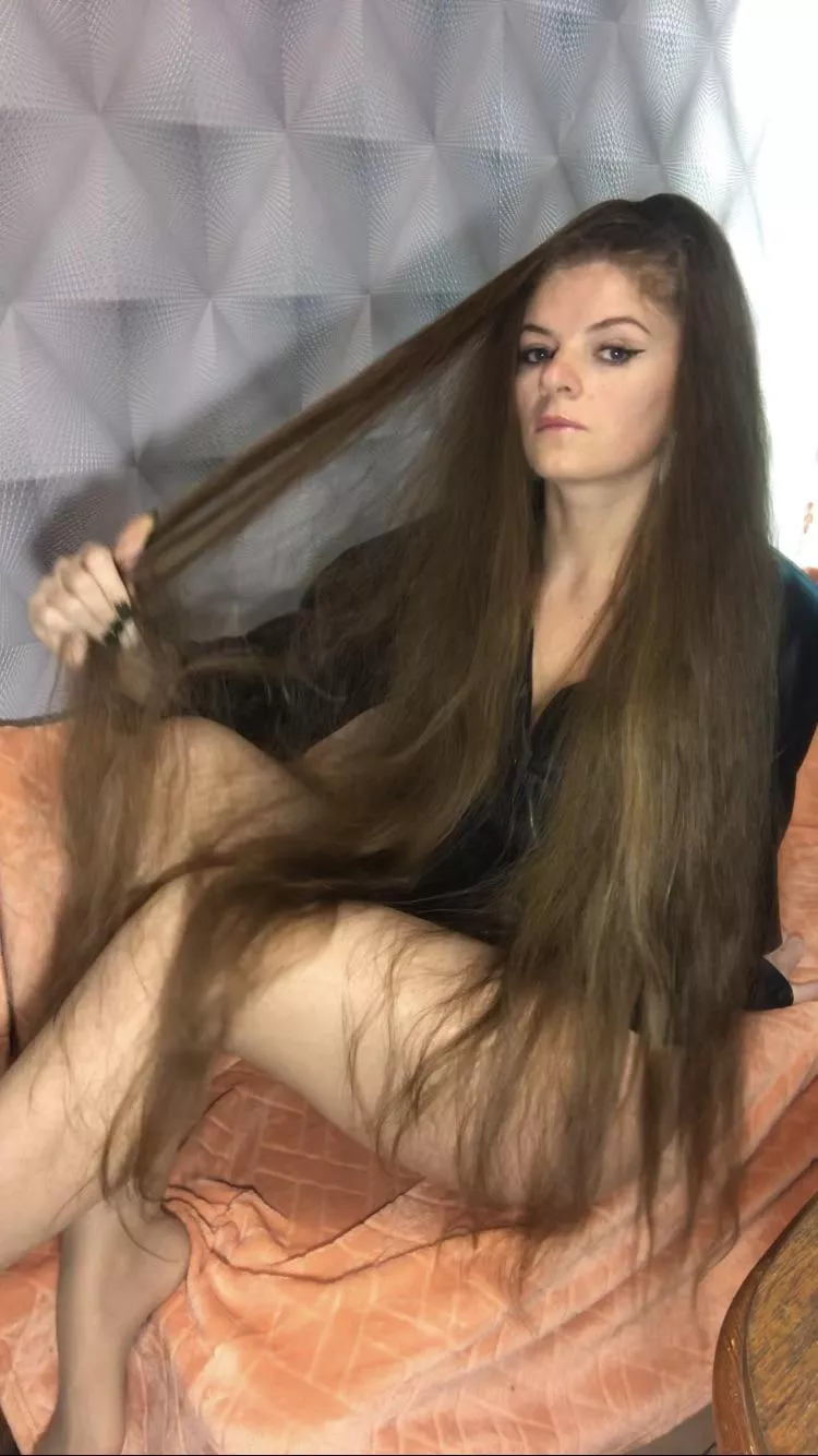 My high ponytail hair cover me