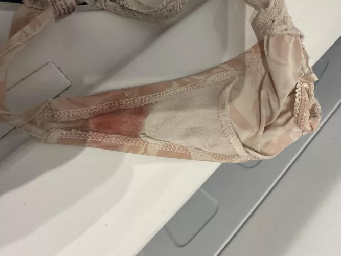 my wife comes from shopping and she just put her panties in the wash she seems very excited