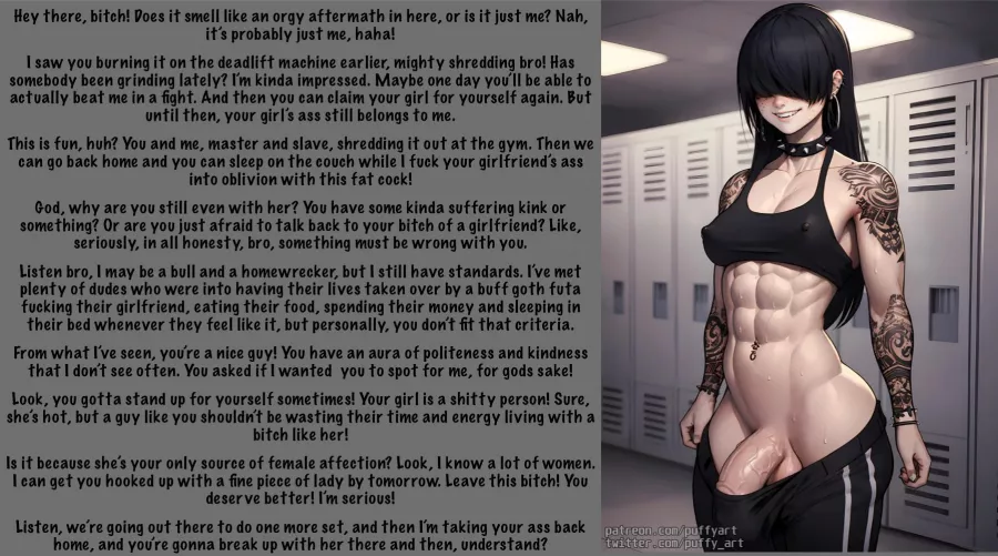 Rescued by…the bull? [futa dom x male sub] [exercising] [first mean, then nice] [escaping toxicity] [wholesome, in a way?] [she may be a bull, but deep down she’s a decent person]