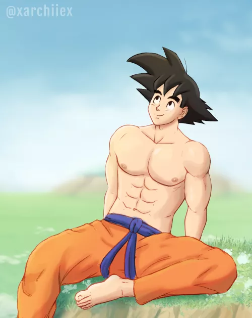 RIP Akira Toriyama! Did this quick colored sketch of Goku as a little tribute! [Dragon Ball] (@xarchiiex)