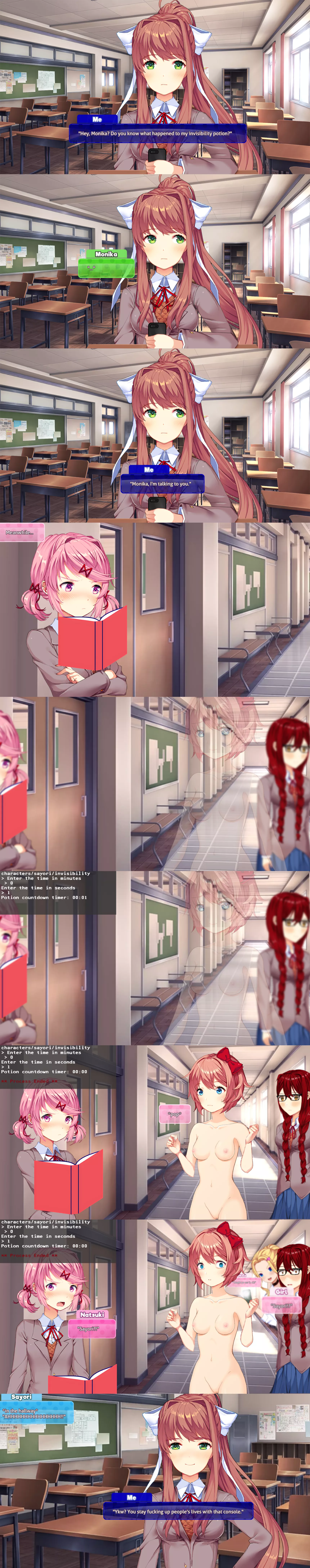 Sayori's Invincibility Potion Gone Wrong