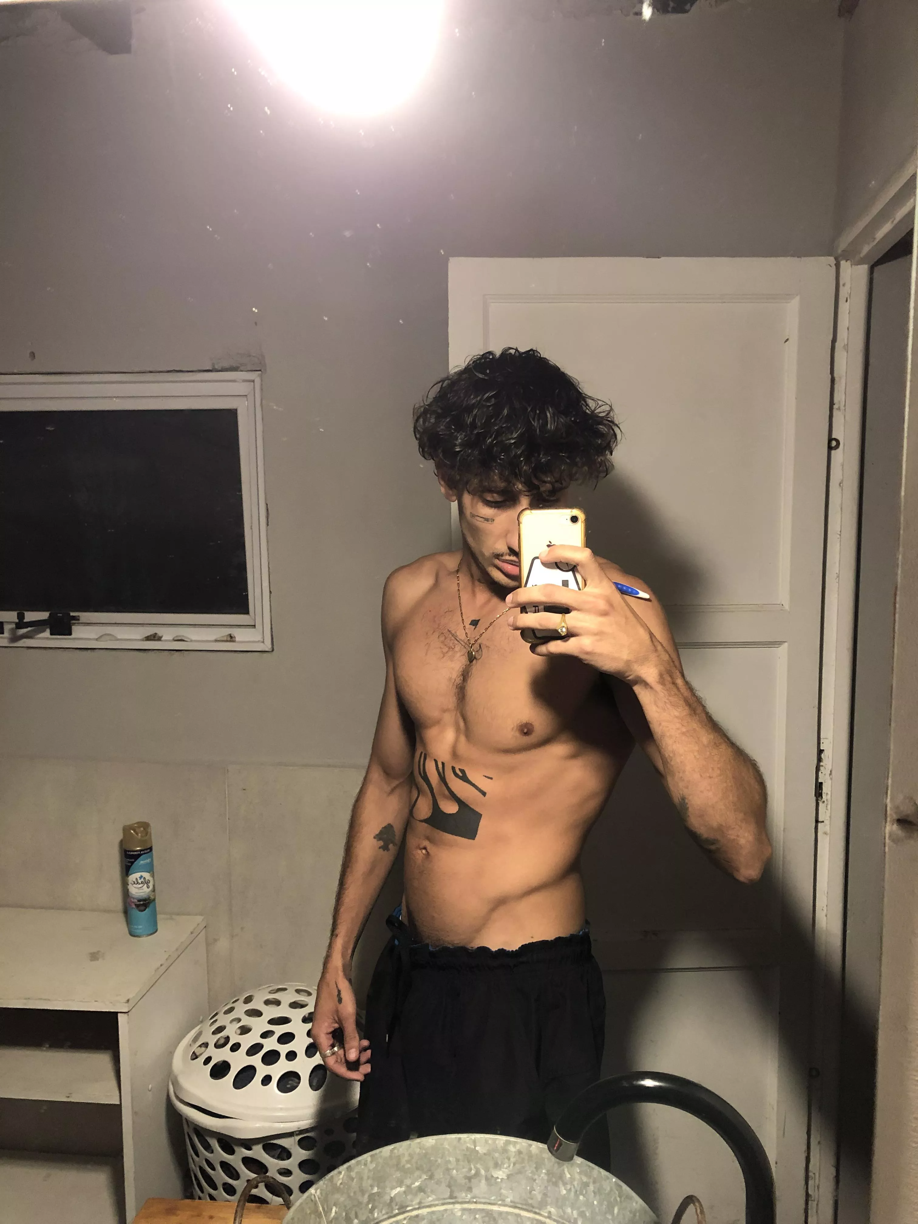 sending nudes to everyone that says 