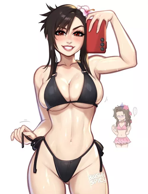 Tifa in a bikini (blushyspicy)