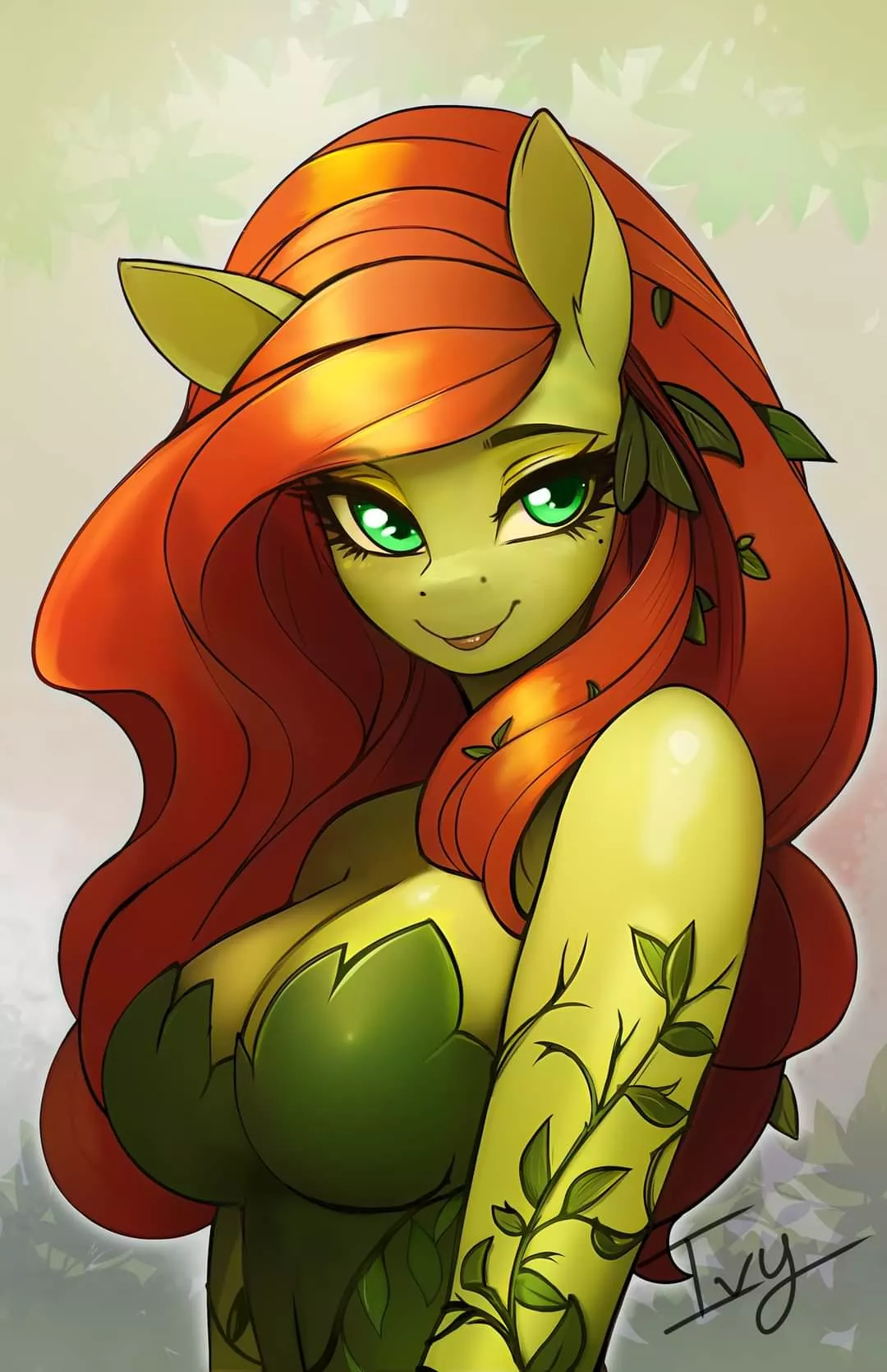 When peanut butter meets chocolate, poison ivy-MLP mash up art by me
