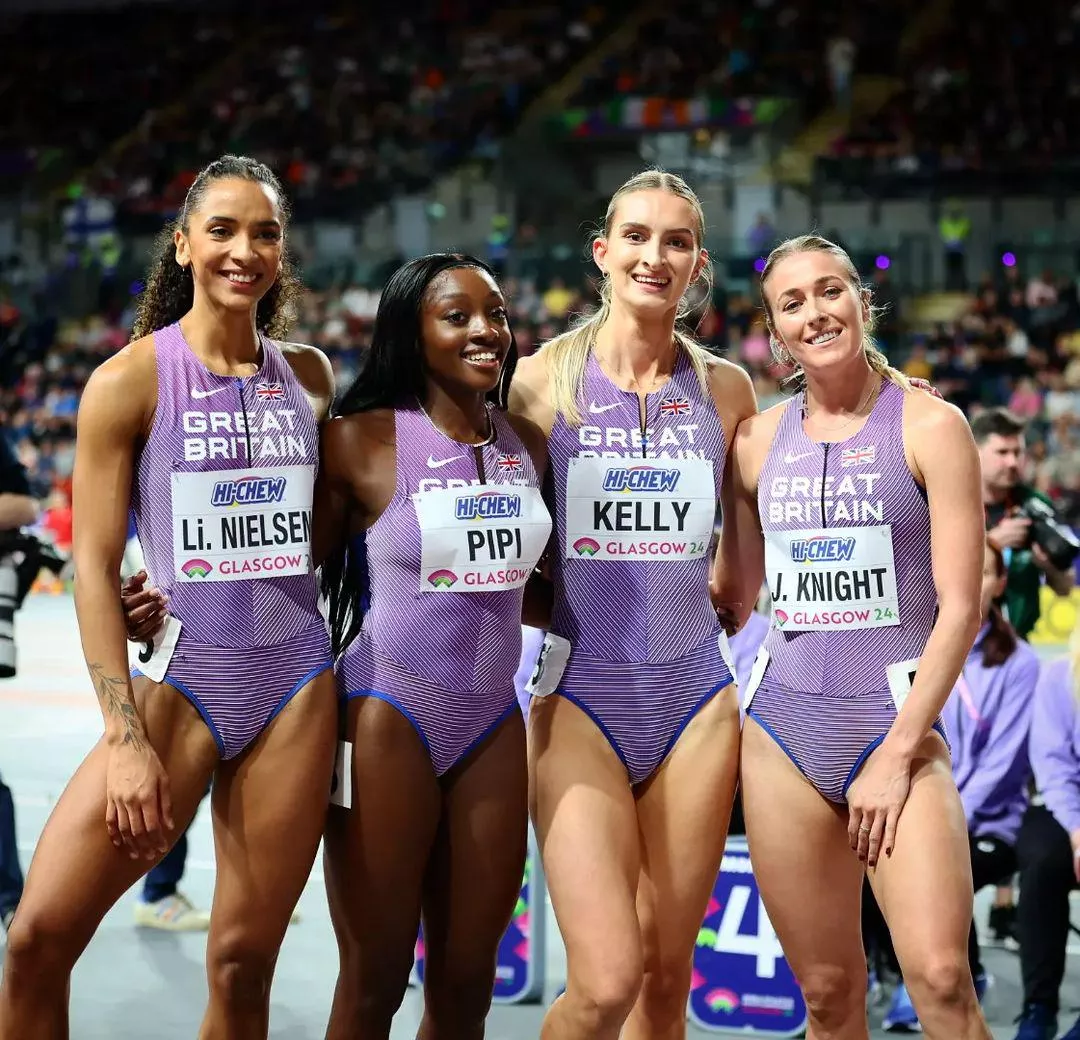 Lina Nielsen, Ama Pipi, Hannah Kelly and Jessie Knight - British sprinters