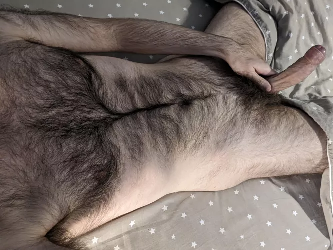 Look, there's a hairy man with a hard veiny dick waiting for you right now: