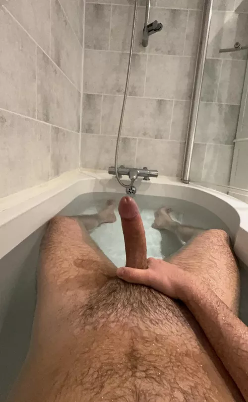 Love when the Airbnb has a bath.