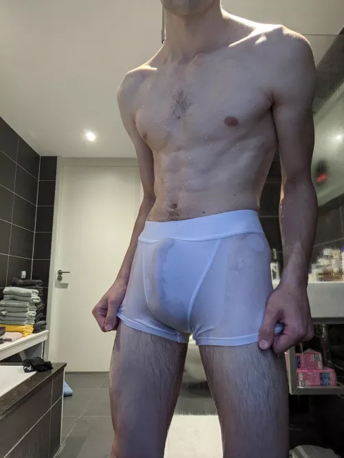 Oh no, you've gotten them all wet, you better take them off