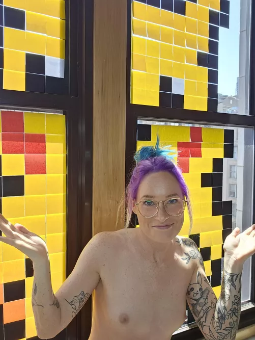 Purple Hair & Poke-Art