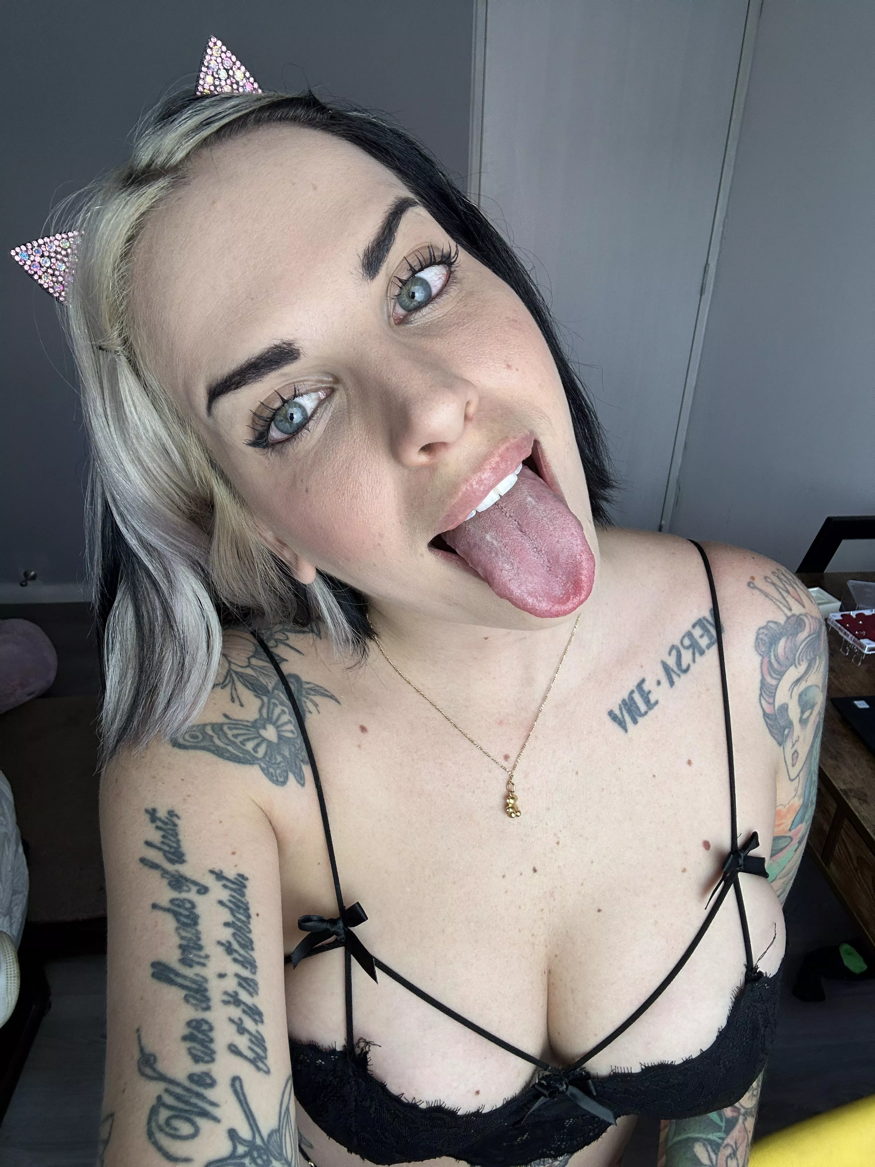 What do you prefer to play with? my tongue or my breasts?