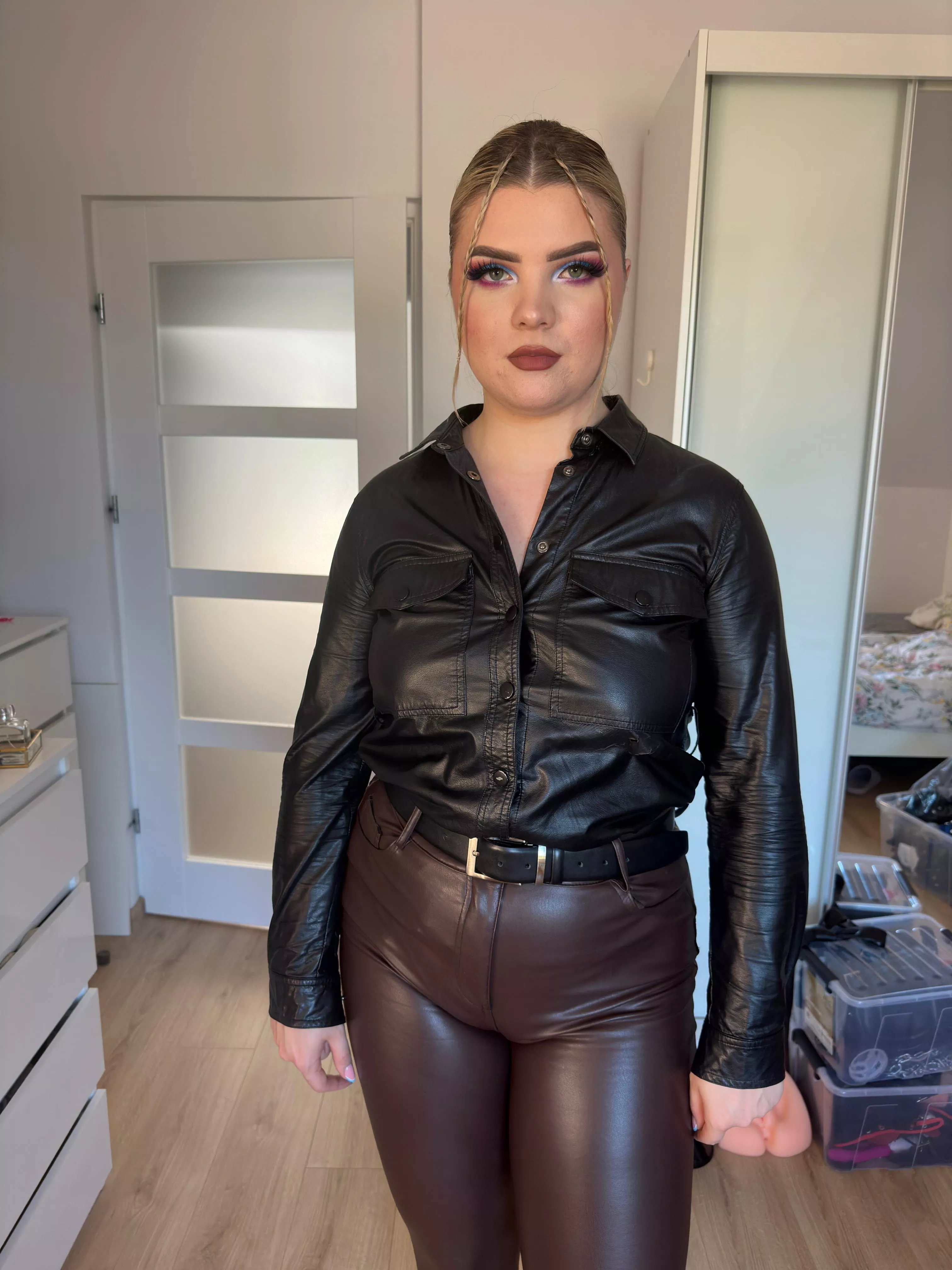 I always have mommy vibe when i wear leather