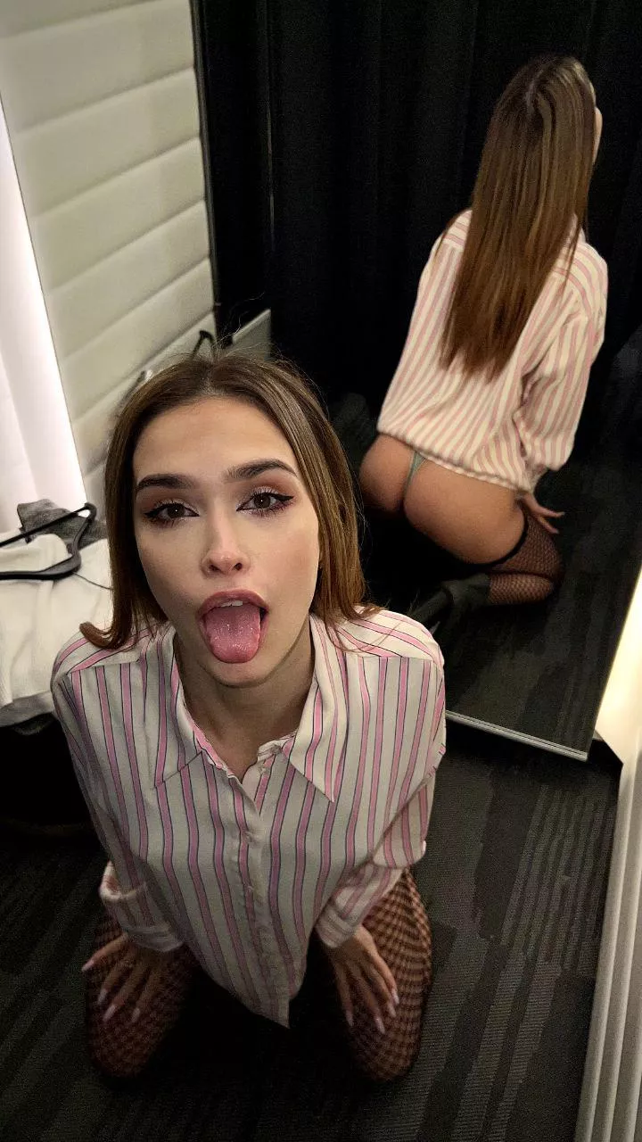 I'm already waiting for you in the fitting room.