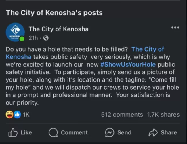 The City of Kenosha wants residents to 